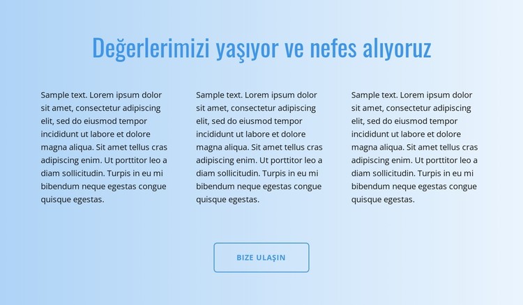 Gradyan üzerindeki metin CSS Şablonu