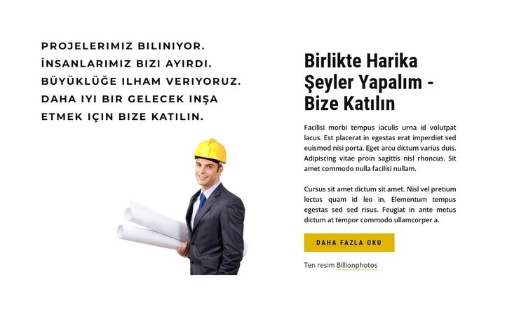 Bize katıl Html Web Sitesi Oluşturucu