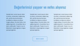 Gradyan Üzerindeki Metin - Ücretsiz Bir Sayfalık Şablon