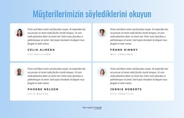 Müşterilerimizin Çalışmalarımız Hakkında Söyledikleri - WordPress Teması