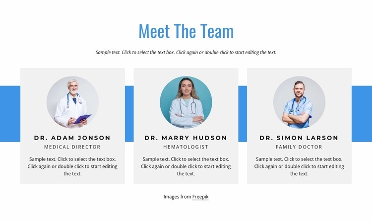 The healthcare team Web Page Design