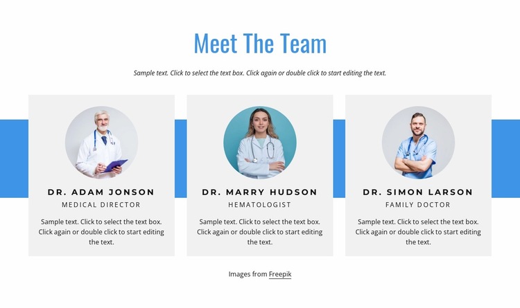 The healthcare team Website Builder Templates