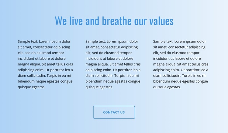 Text on gradient Website Design