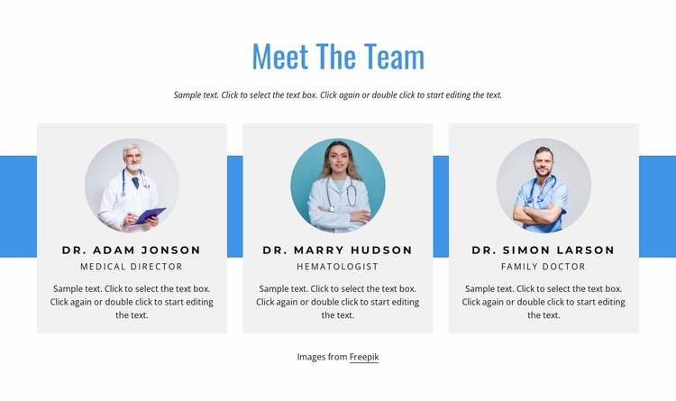 The healthcare team Website Mockup