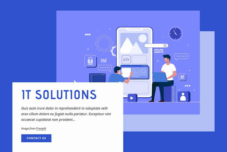 IT solutions Website Mockup