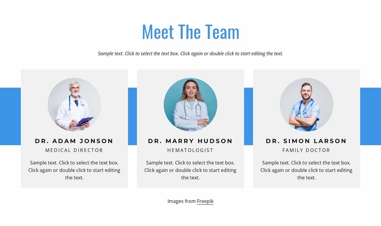 The healthcare team Website Template