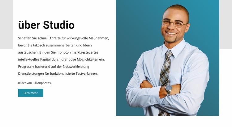 Über digitales Designstudio Eine Seitenvorlage