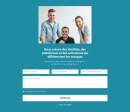 Superbe Conception Web Pour Contactez-Nous Bloc Avec Image