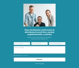 Lépjen Kapcsolatba Velünk Blokk Képpel - HTML Sablon Kód