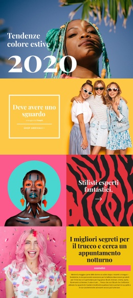 Design Del Sito Pronto All'Uso Per Informazioni Sulle Tendenze Di Bellezza