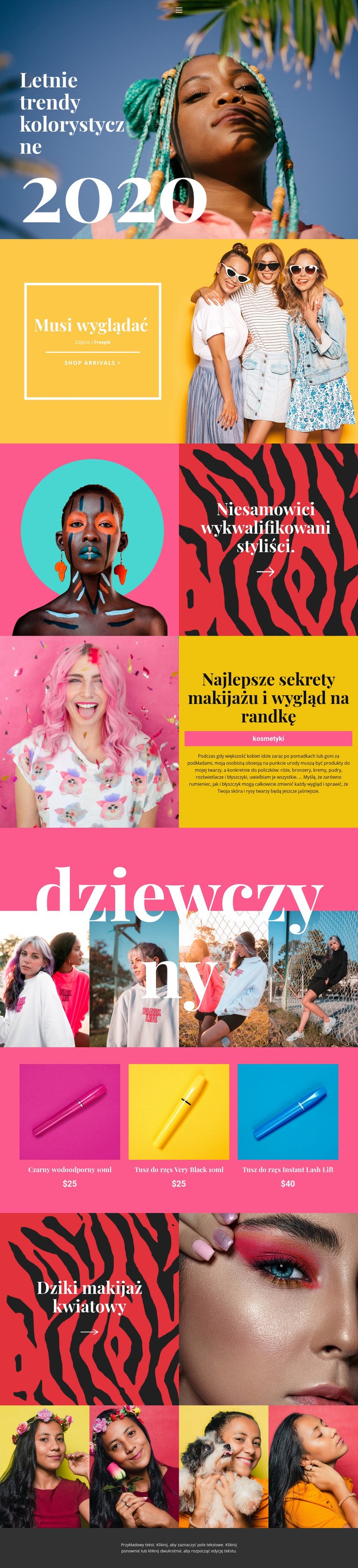 Informacje o trendach kosmetycznych Wstęp