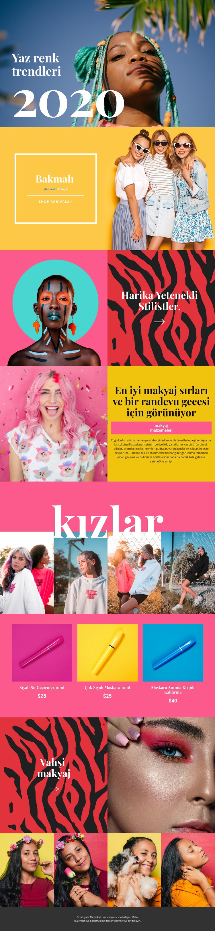 Güzellik trendleri bilgisi Açılış sayfası