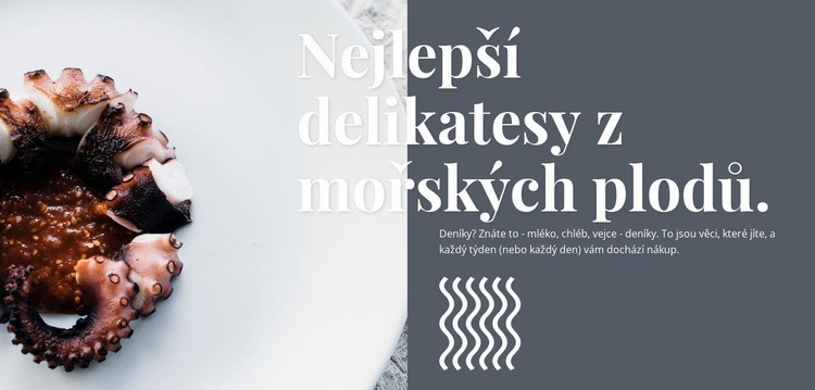 Delikatesy z mořských plodů Šablona CSS