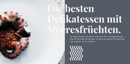 Mehrzweck-Website-Builder Für Delikatessen Mit Meeresfrüchten