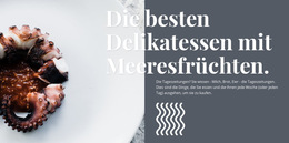 Integriertes Mehrfachlayout Für Delikatessen Mit Meeresfrüchten