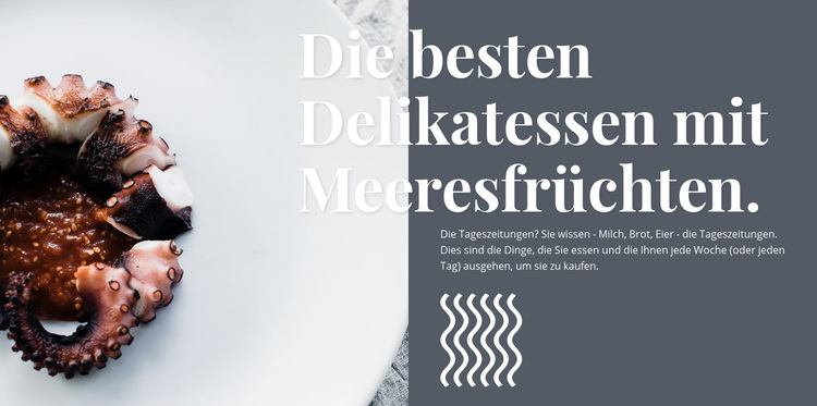 Delikatessen mit Meeresfrüchten WordPress-Theme