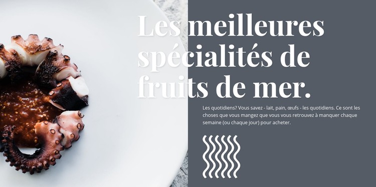 Délices de fruits de mer Modèle CSS