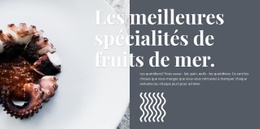 Délices De Fruits De Mer - Modèle HTML5