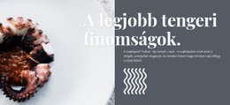 Tengeri Ételek Finomságai - Többcélú Webdesign