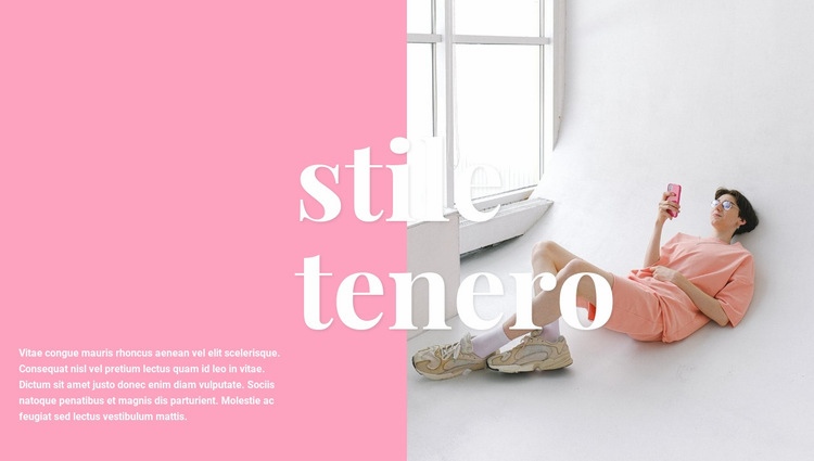 Stile di abbigliamento delicato Mockup del sito web