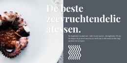 Multifunctionele Websitebouwer Voor Delicatessen Van Zeevruchten