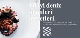 Deniz Ürünleri Lezzetleri Tasarım Şablonu
