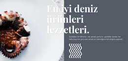 Deniz Ürünleri Lezzetleri - Web Sitesi Oluşturucu Şablonu