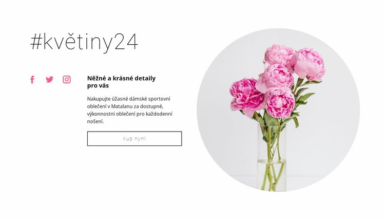 Kosmetický obchod s květinami Šablona webové stránky