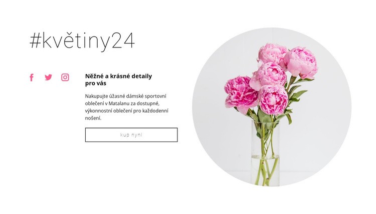 Kosmetický obchod s květinami Webový design