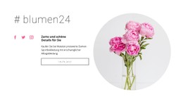 Blumenladen Tabellen-CSS-Vorlage