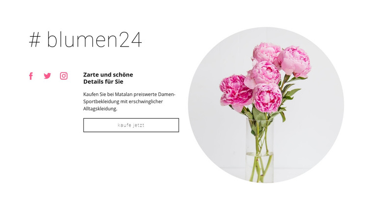 Blumenladen HTML-Vorlage