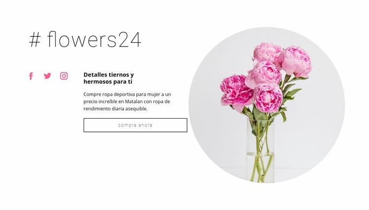 Flores tienda de belleza Creador de sitios web HTML