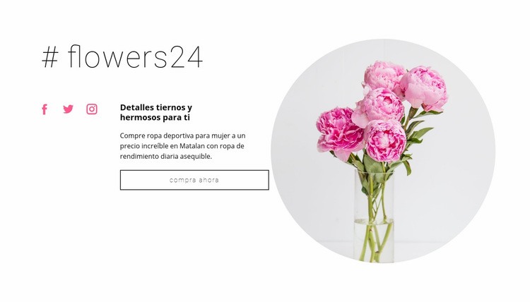 Flores tienda de belleza Diseño de páginas web