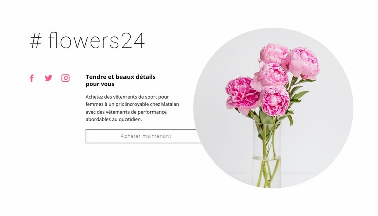 Boutique de fleurs Conception de site Web