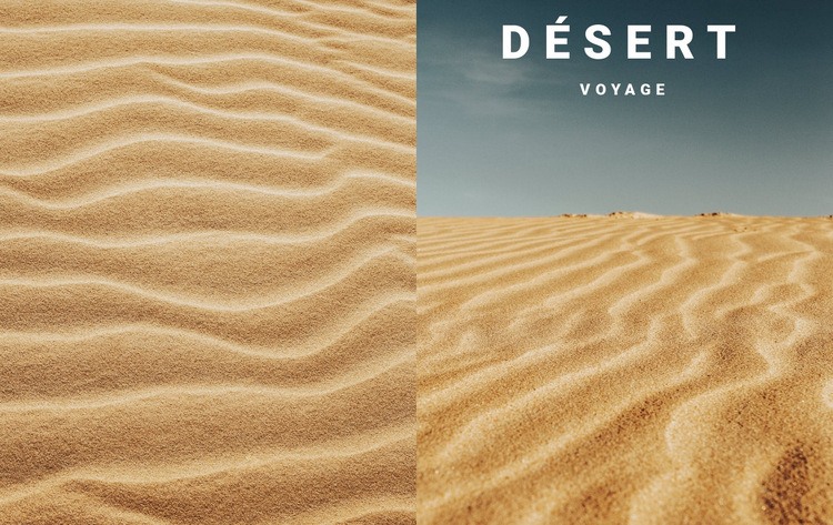 Voyage dans le désert Modèle Joomla
