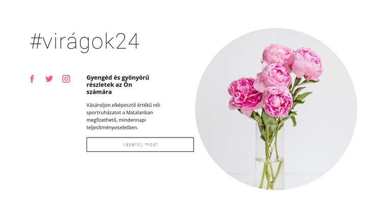 Virágok szépségszalon Weboldal sablon