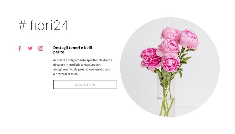 Negozio di bellezza fiori Costruttore di siti web HTML