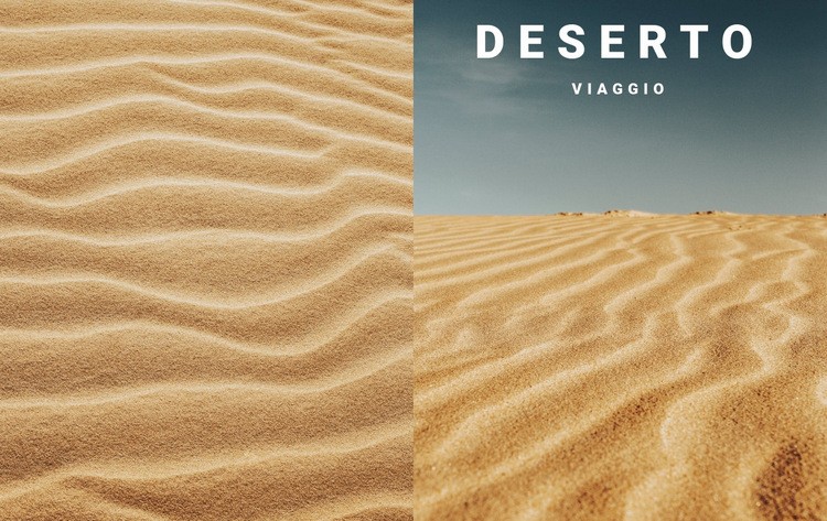 Viaggio nella natura nel deserto Costruttore di siti web HTML