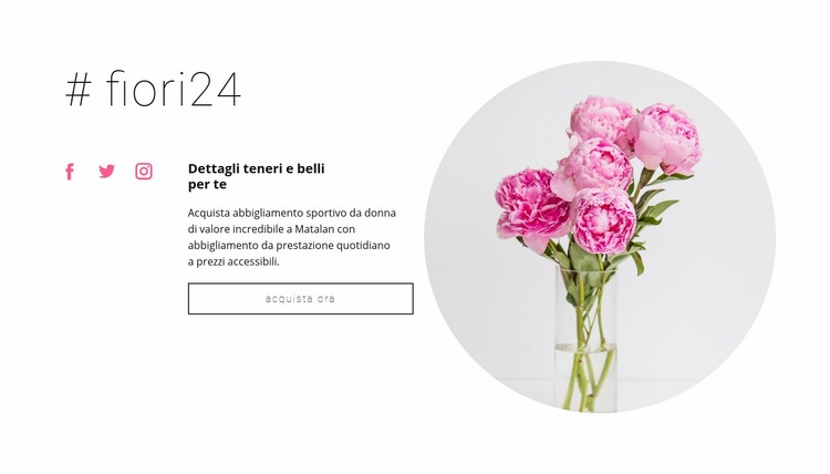 Negozio di bellezza fiori Modelli di Website Builder