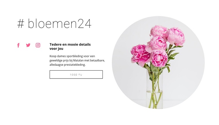 Bloemen schoonheidssalon Website ontwerp