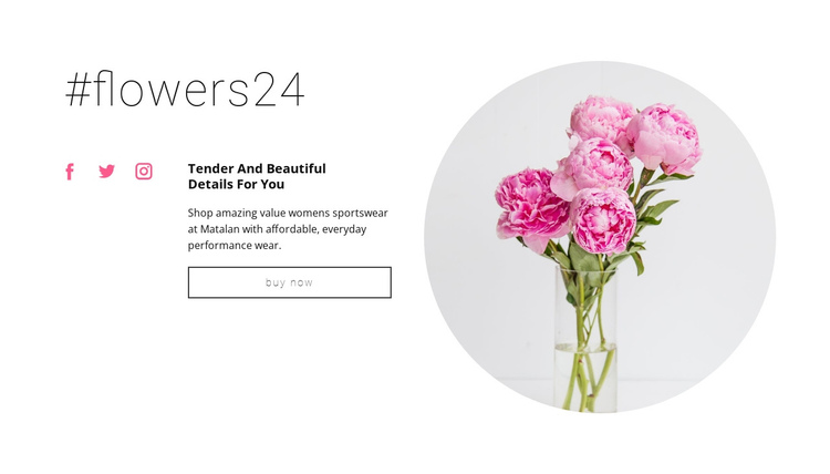 Flowers beauty shop One Page Template