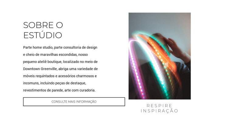 Design de inovação Maquete do site