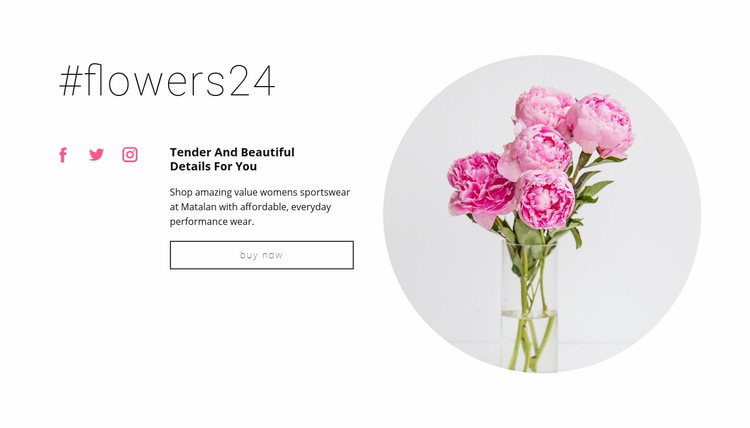 Flowers beauty shop Web Page Design