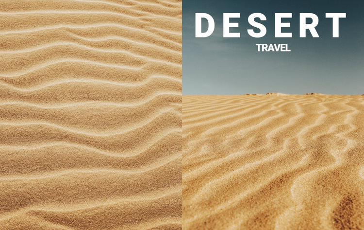 Desert nature travel Web Page Design