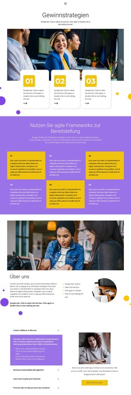 Gewinnstrategie - Vollständig Responsive Vorlage