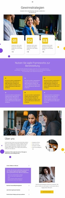 Gewinnstrategie - Professionelle Landingpage