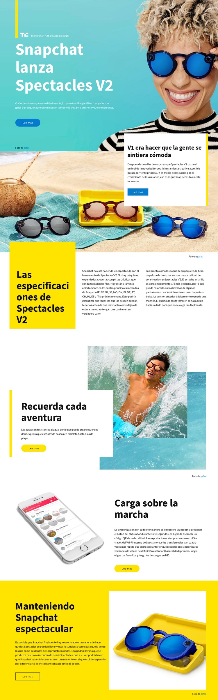 Lanzadores de Snapchat Plantilla CSS