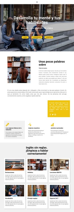 Estudiantes Html Centro de Formación de Estudiantes - Plantilla HTML por Nicepage