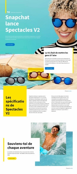 Lanceurs Snapchat - Modèle HTML5 Simple