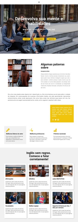 Centro De Treinamento Estudantil - Melhor Design De Modelo De Site